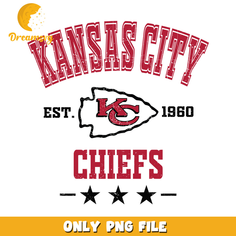Kansas City Chiefs PNG Design 1960
