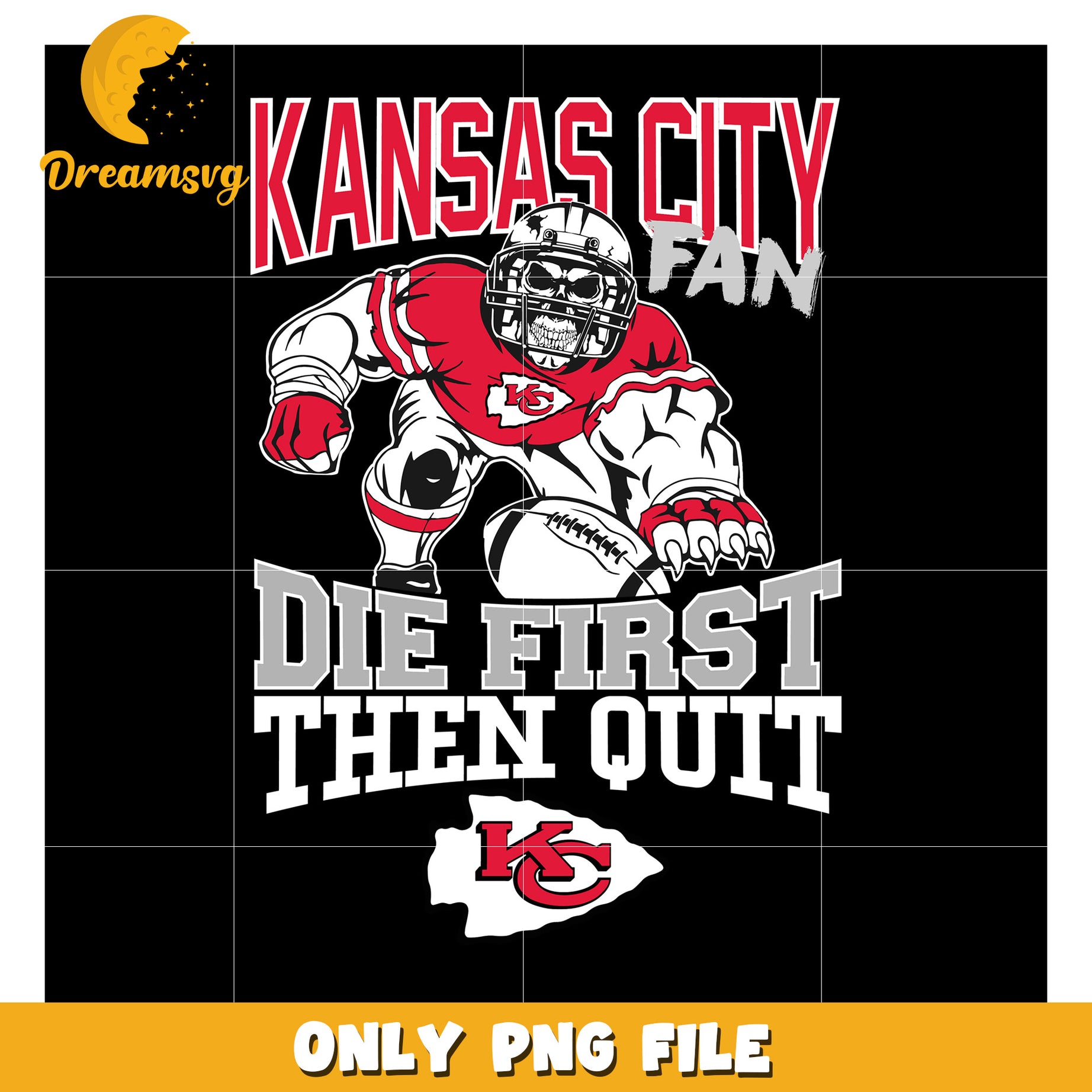 Kansas City Chiefs Skull Fan PNG