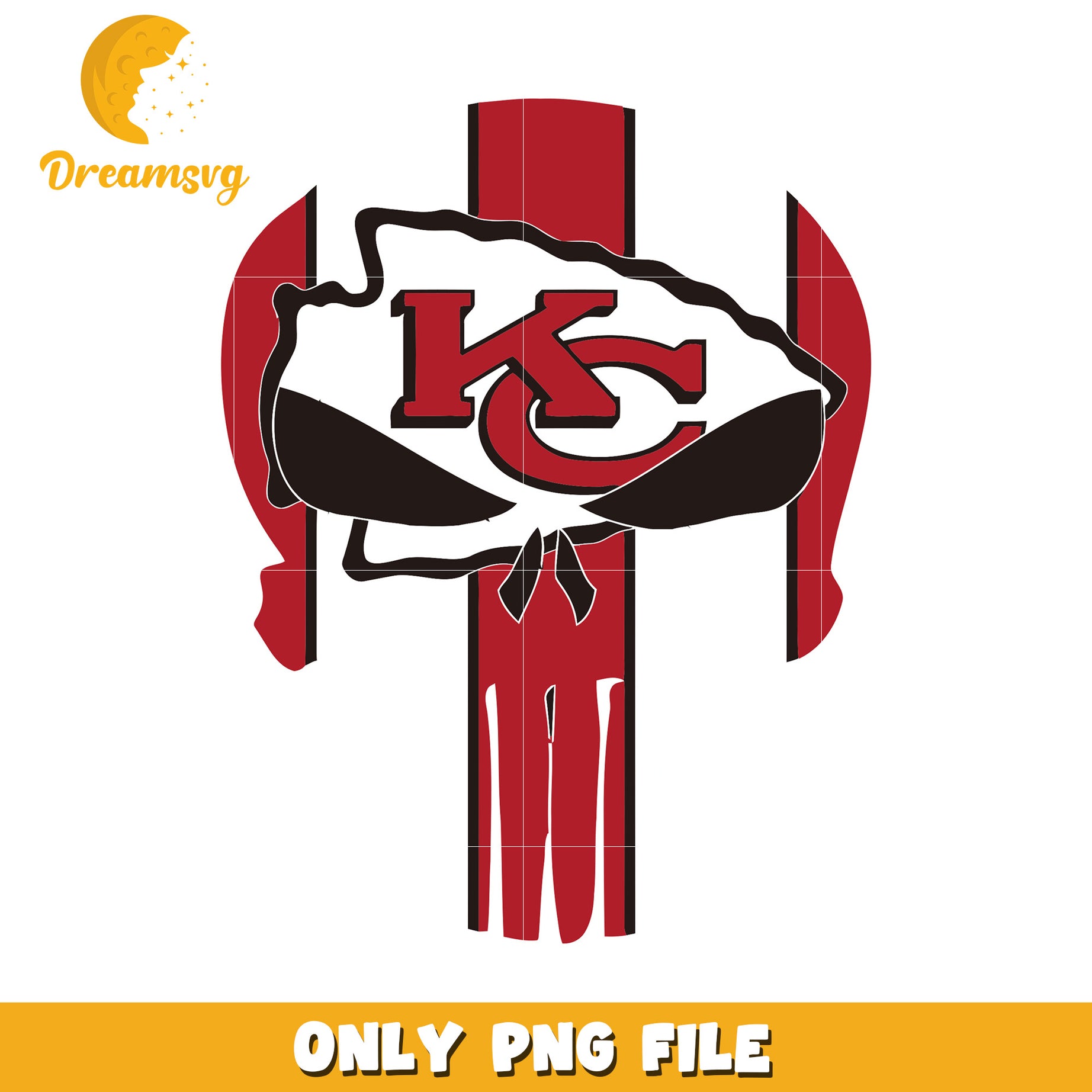 Kansas City Chiefs Skull PNG Design for Fans