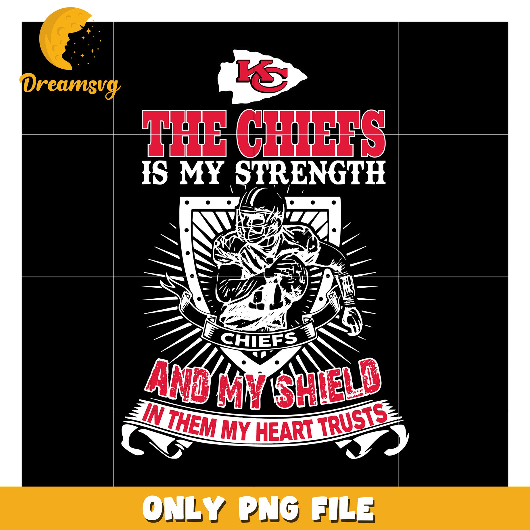 Kansas City Chiefs Strength Shield PNG Design File