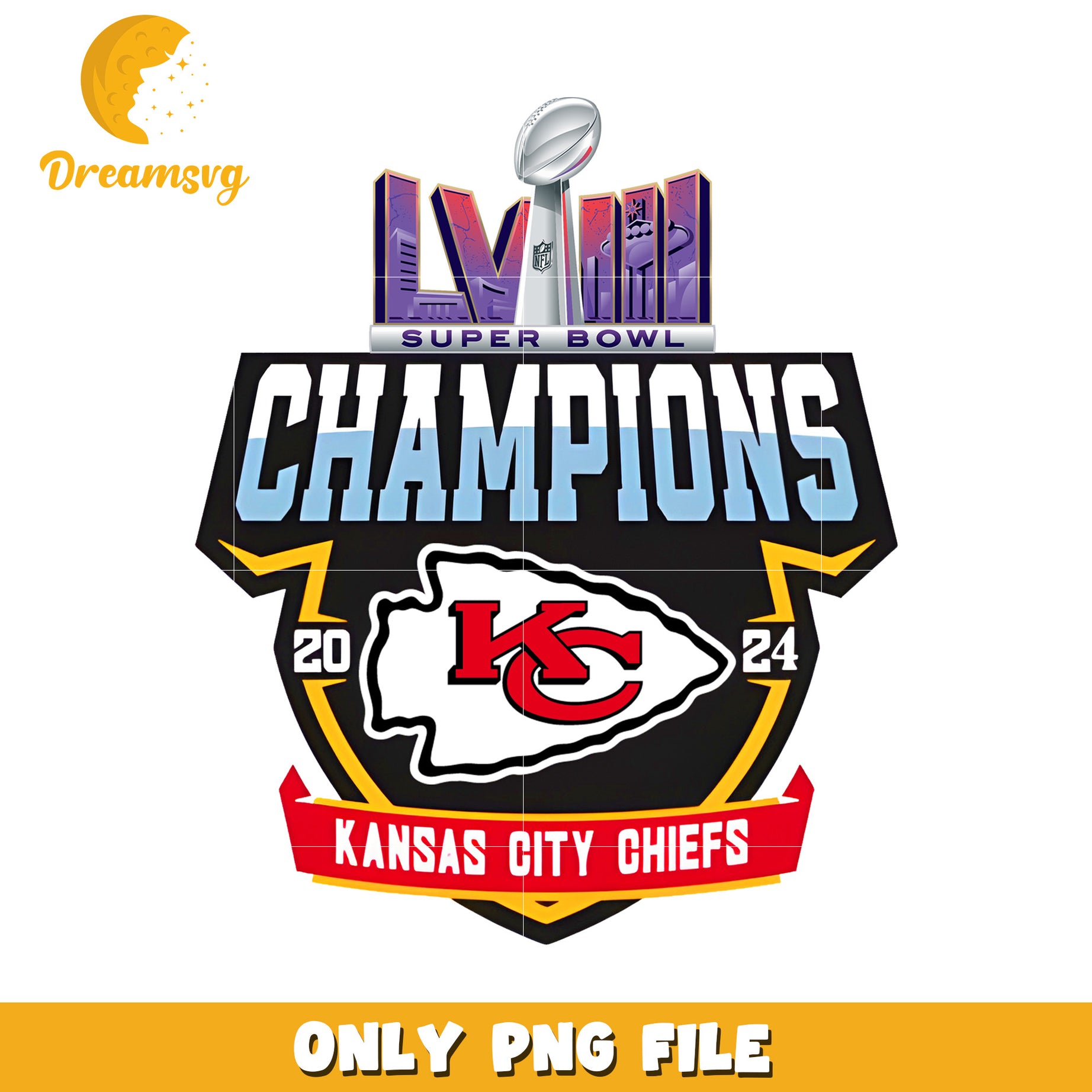 Kansas City Chiefs Super Bowl Champions 2024 PNG File for Fans