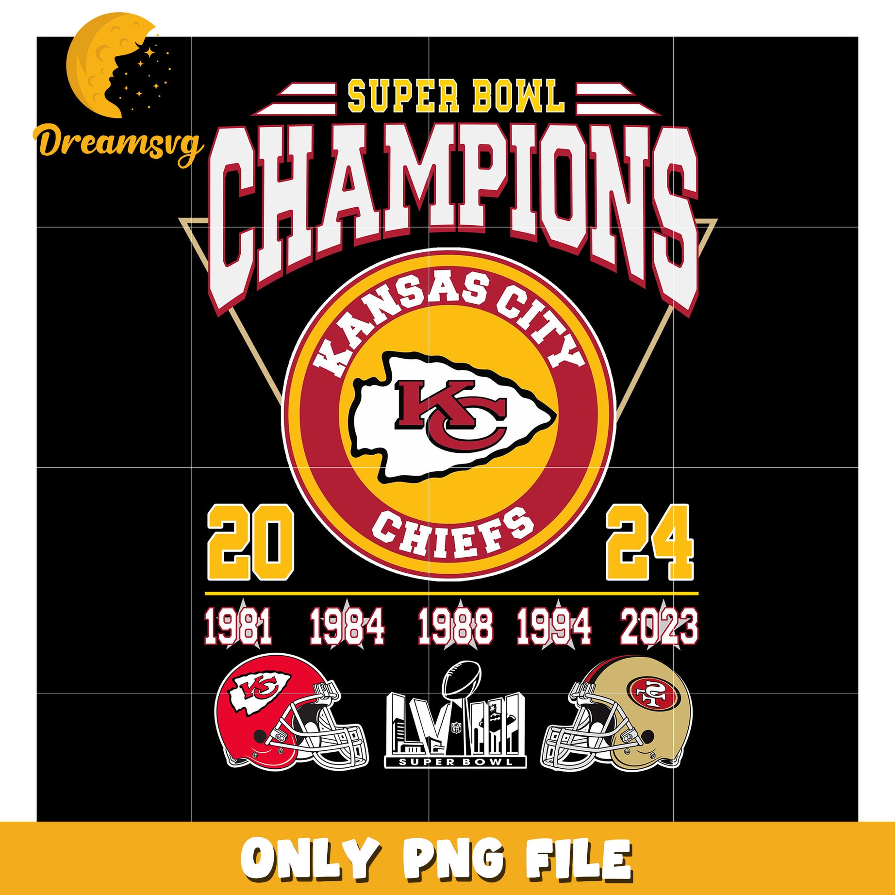 Kansas City Chiefs Super Bowl Champions Art PNG