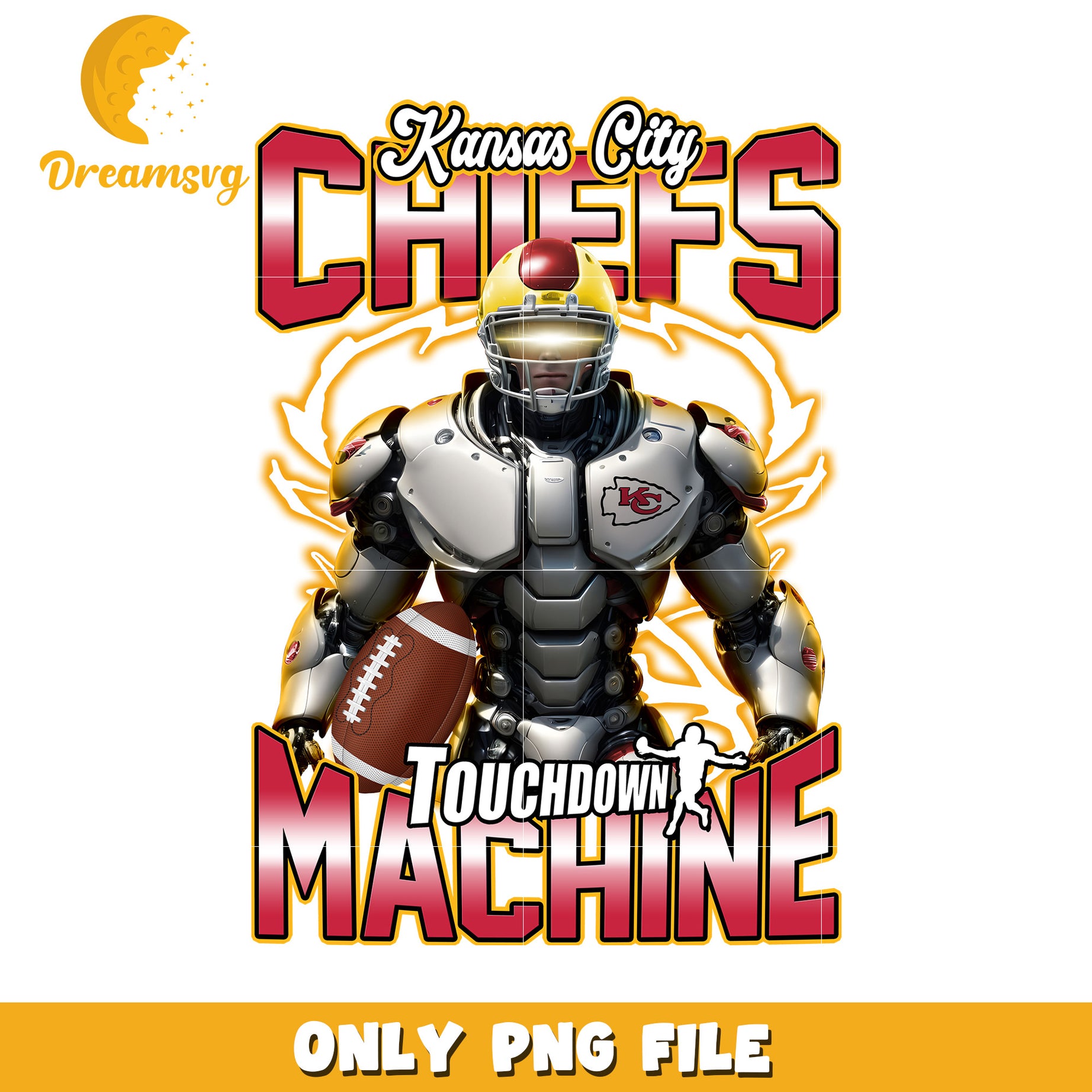 Kansas City Chiefs Touchdown Machine PNG Design