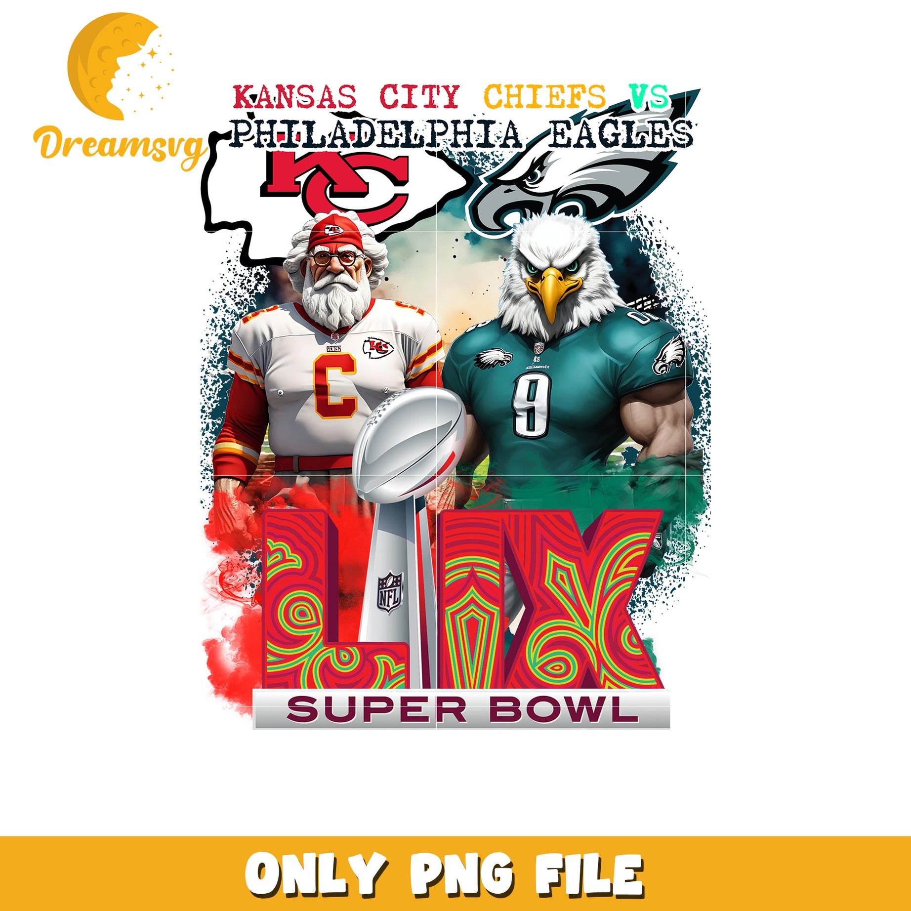 Kansas City Chiefs vs Philadelphia Eagles PNG Art