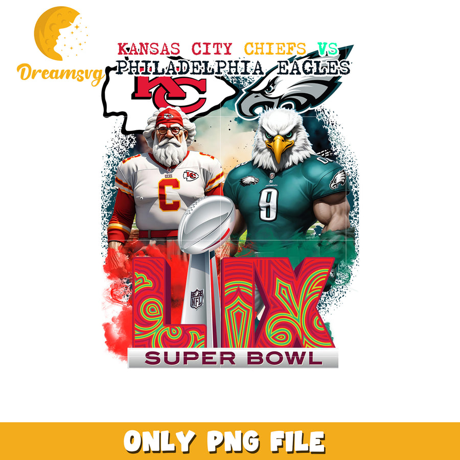 Kansas City Chiefs vs Philadelphia Eagles PNG Art