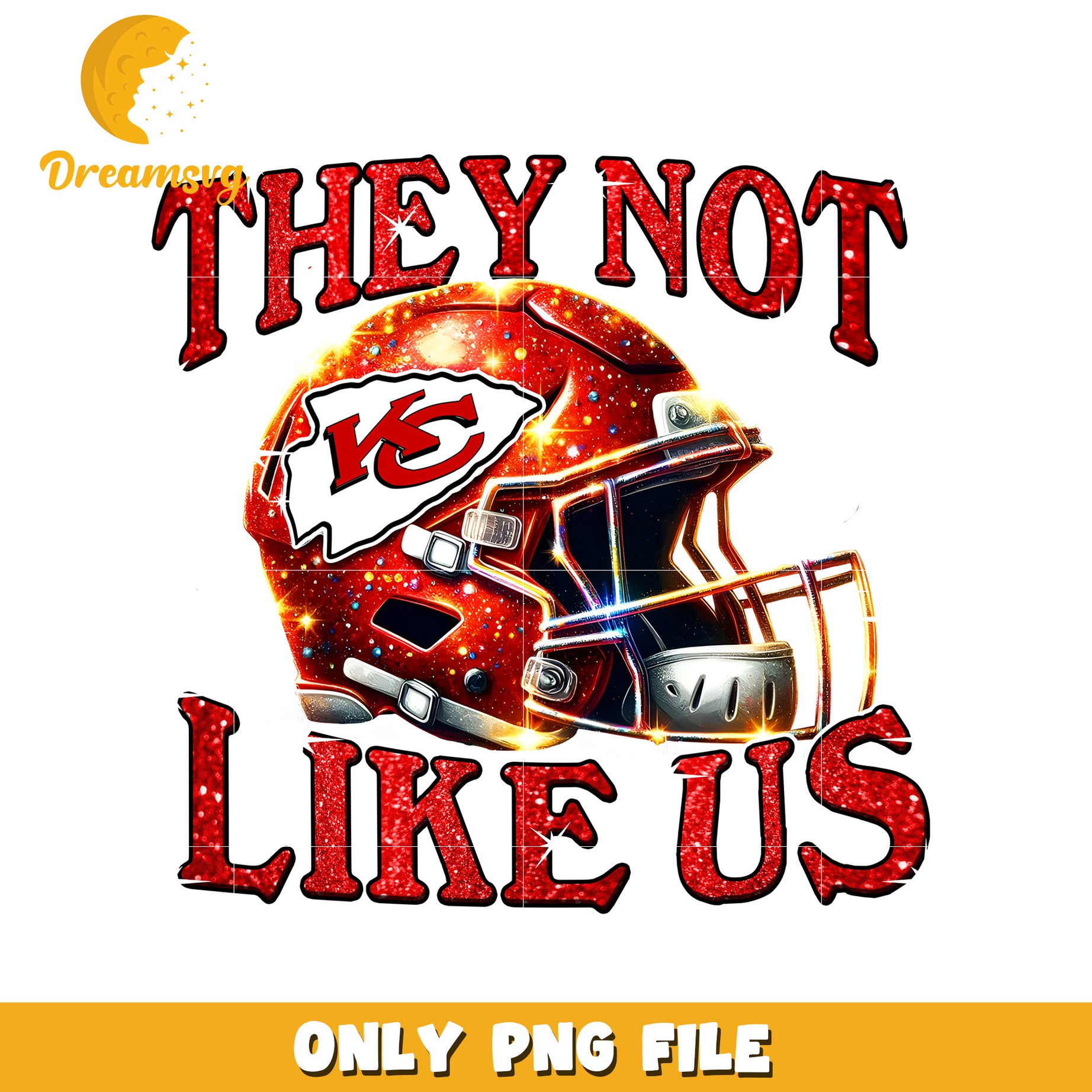 Kansas City Football Helmet PNG Graphic Design File