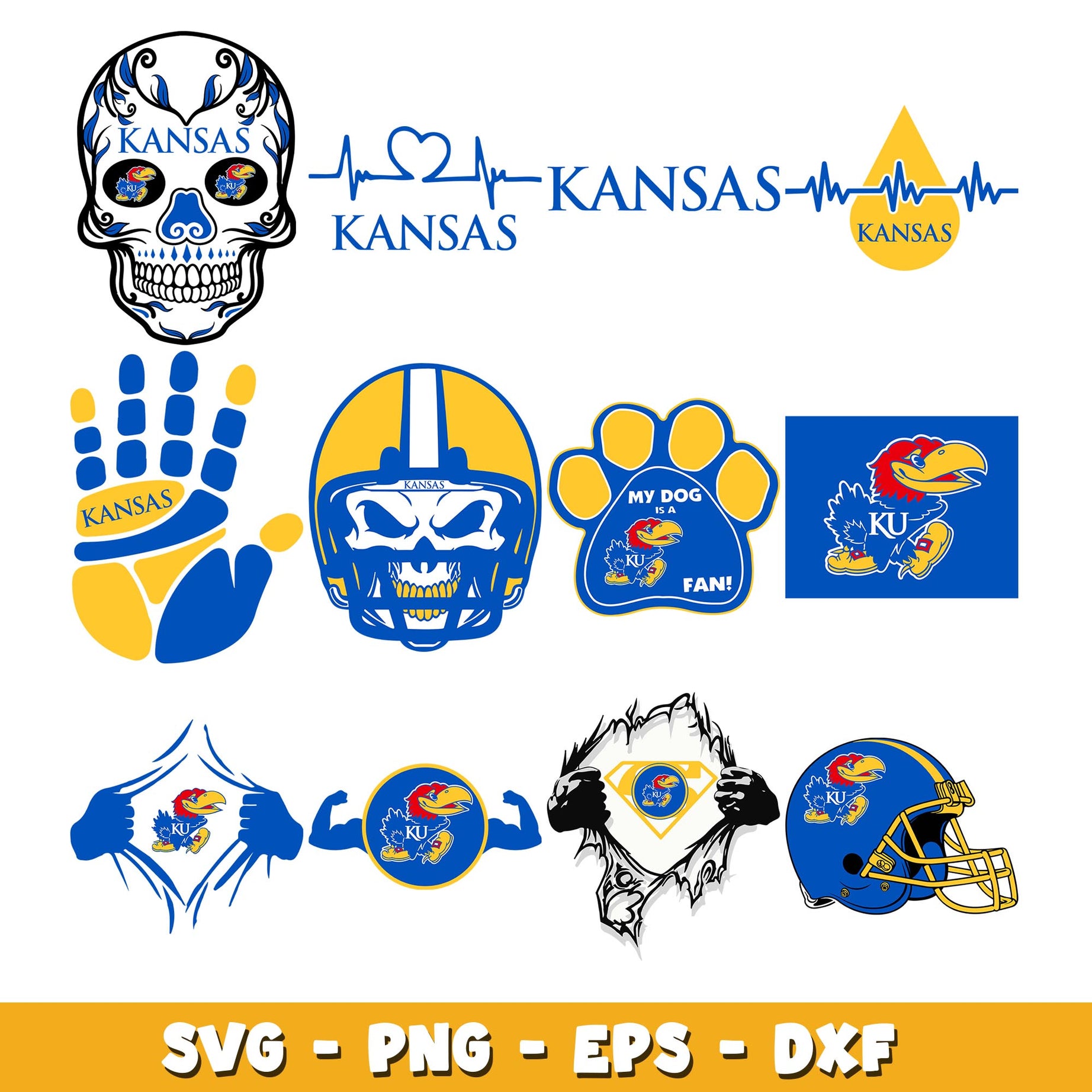 Kansas Jayhawks logo Bundle svg, Kansas Jayhawks  logo svg, ncaa svg 