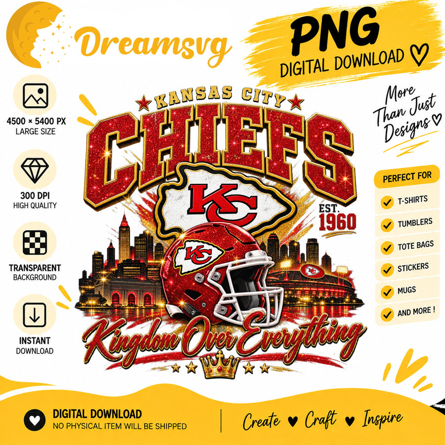 Kansas City Chiefs Kingdom Over Everything Stadium PNG