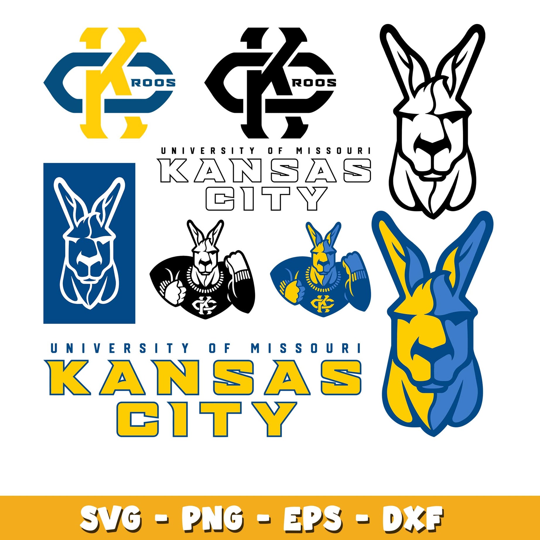 Kansas City Roos Bundle svg, Kansas City Roos logo svg, ncaa svg 