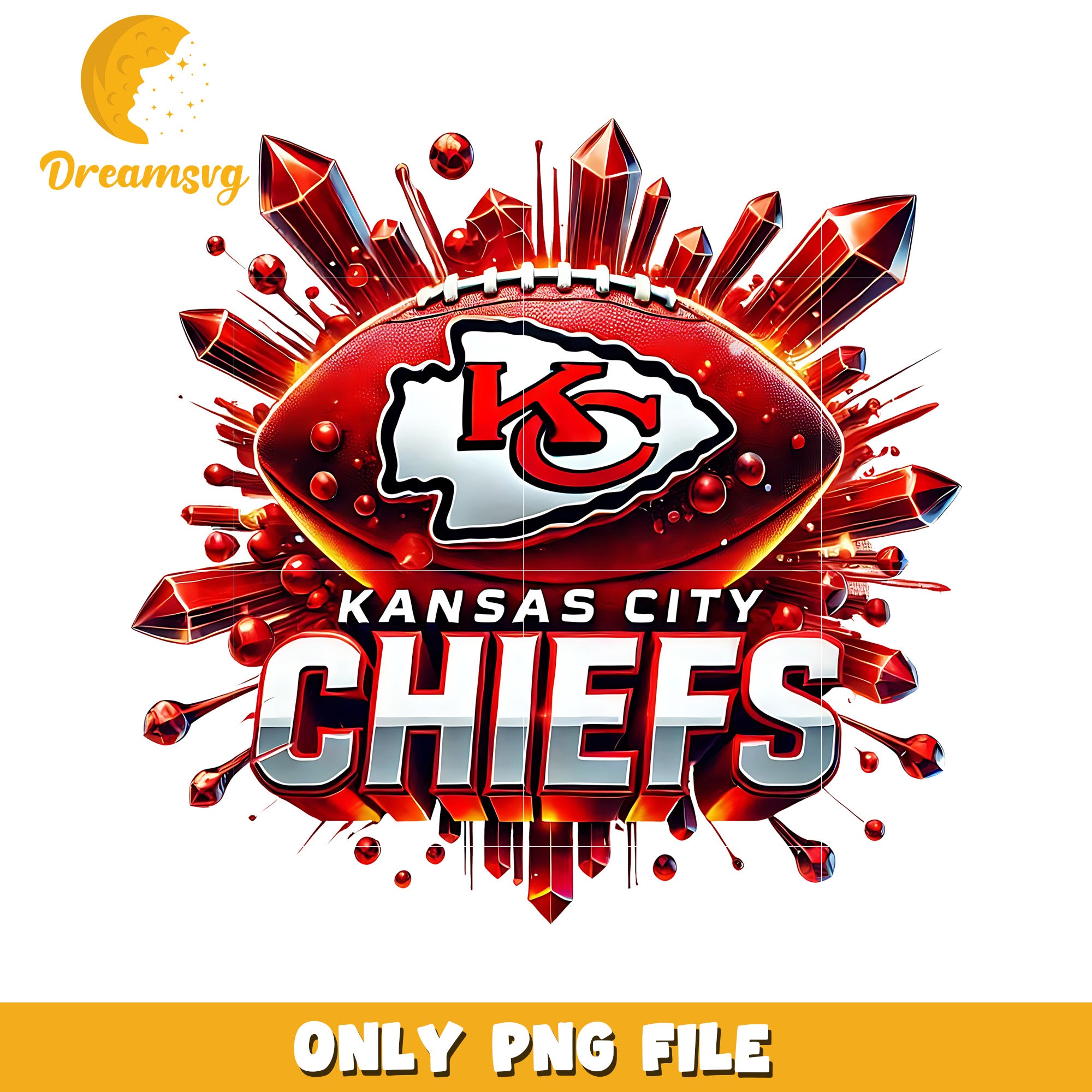 Kansas city chiefs ball design png, nfl balll png, nfl teams png