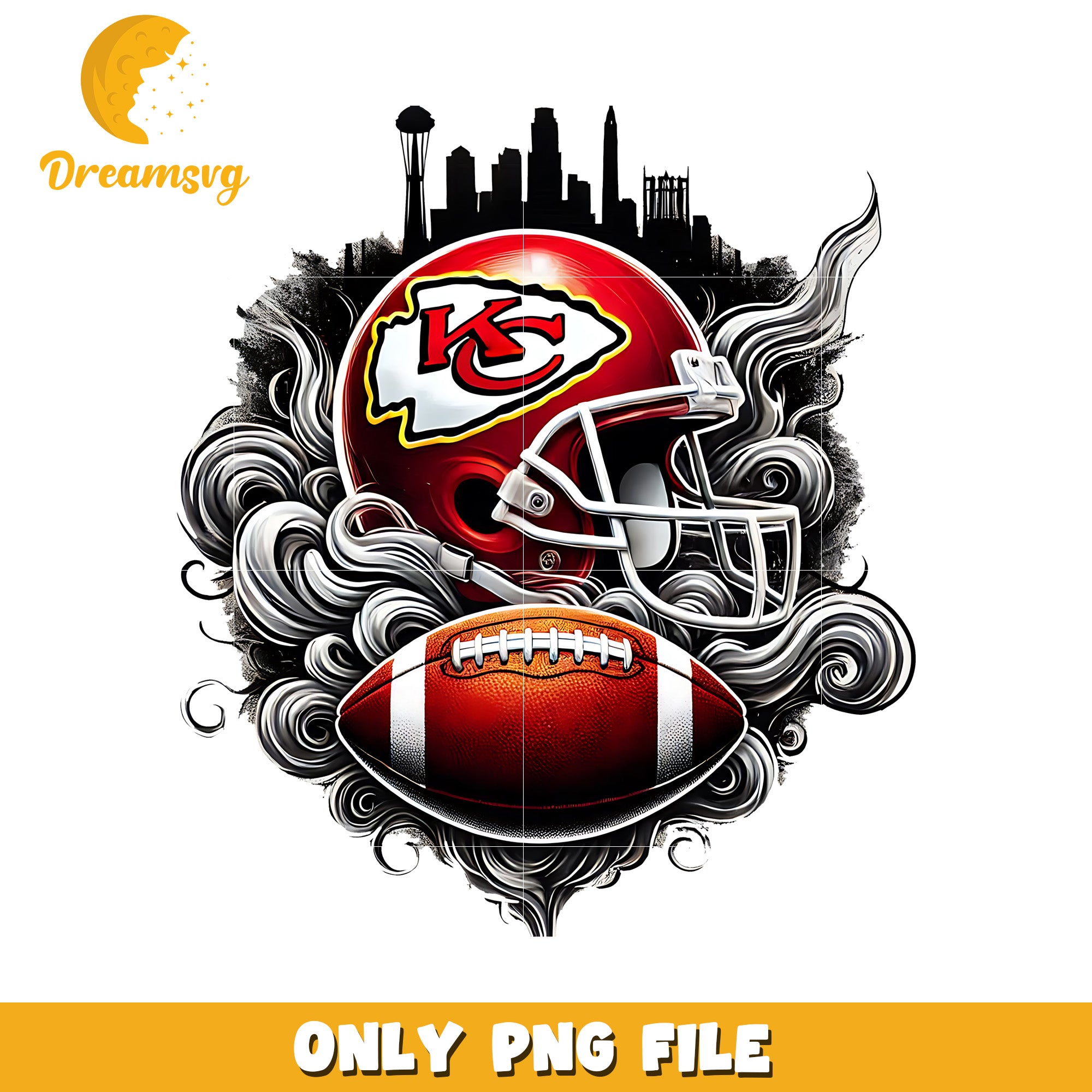 Kansas city chiefs helmet and ball png, nfl mvp png, nfl helmet png