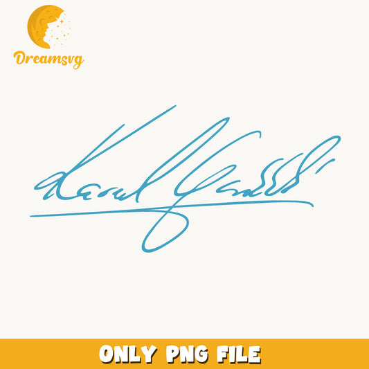 Karol G Blue Signature PNG, Latin Pop Artist, Fan PNG