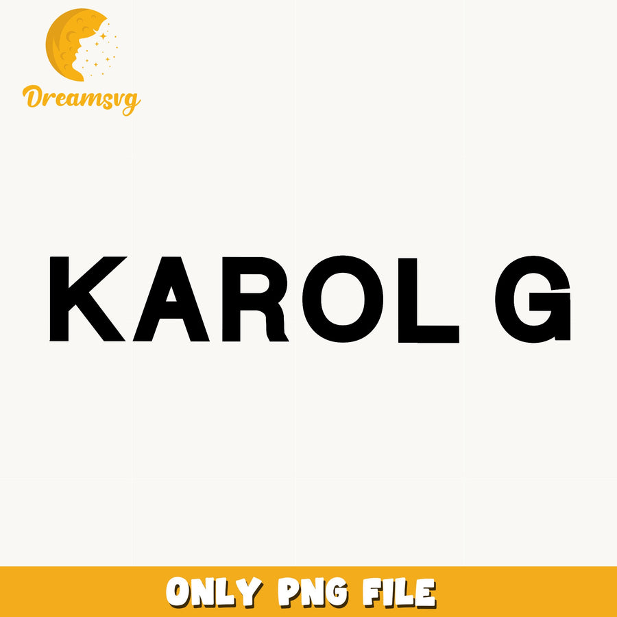 Karol G Bold Text PNG, Latin Pop Artist, Music PNG
