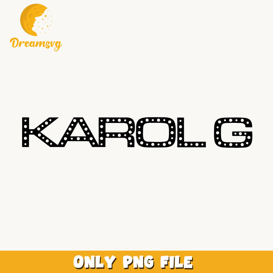 Karol G Dotted Marquee PNG, Latin Pop Star, Music PNG