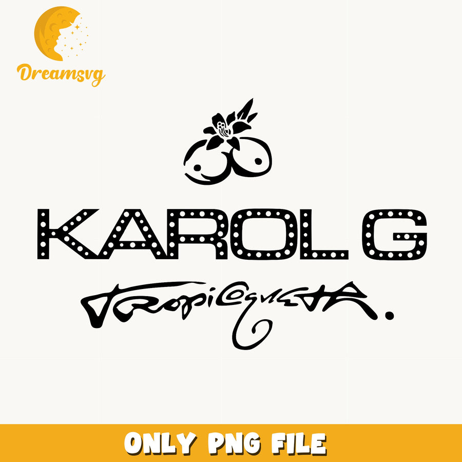 Karol G Tropicguera Logo PNG, Latin Pop Singer, Fan PNG