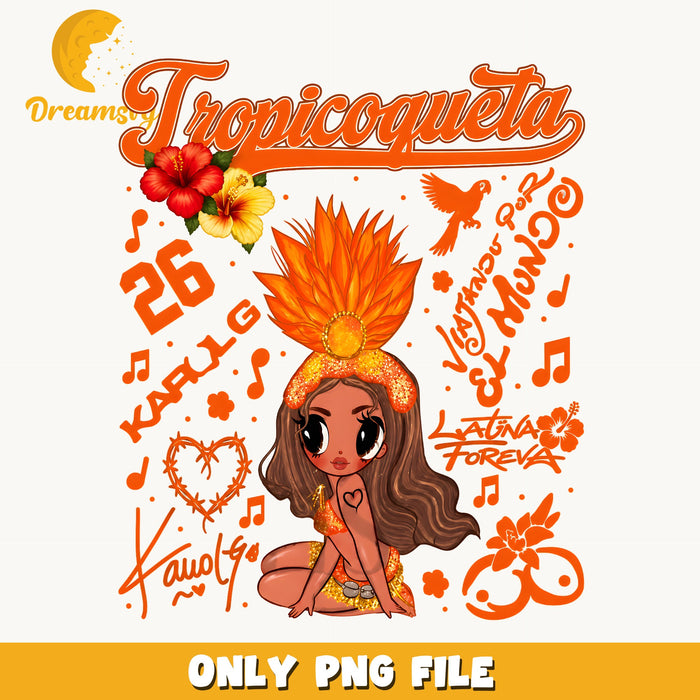 Karol G Tropicoqueta PNG, Latina Foreva PNG, Bichota PNG