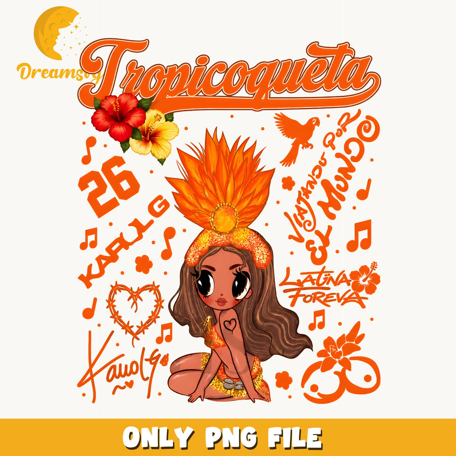Karol G Tropicoqueta PNG, Latina Foreva PNG, Bichota PNG