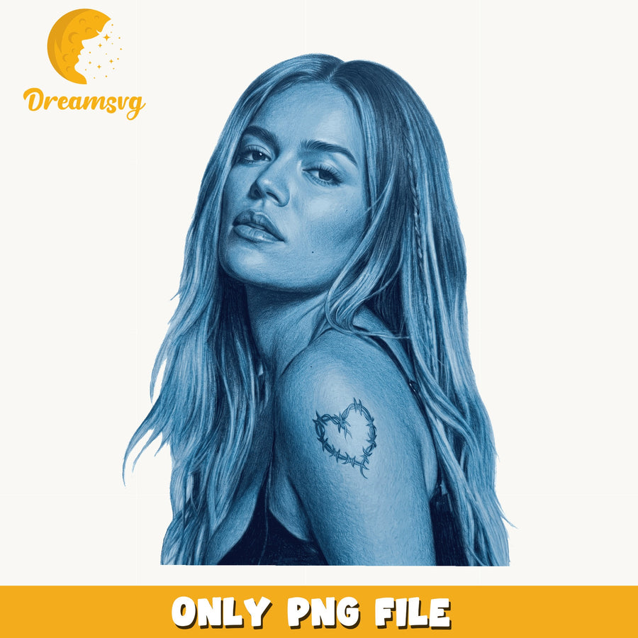 Katseye Blue Solo Portrait PNG, Kpop Idol, Fan PNG