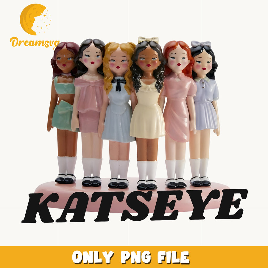 Katseye Doll Figurine PNG, Kpop Girl Group, Fan PNG