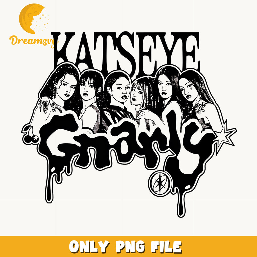 Katseye Grazie Drip PNG, Kpop Girl Group Art, Fan PNG