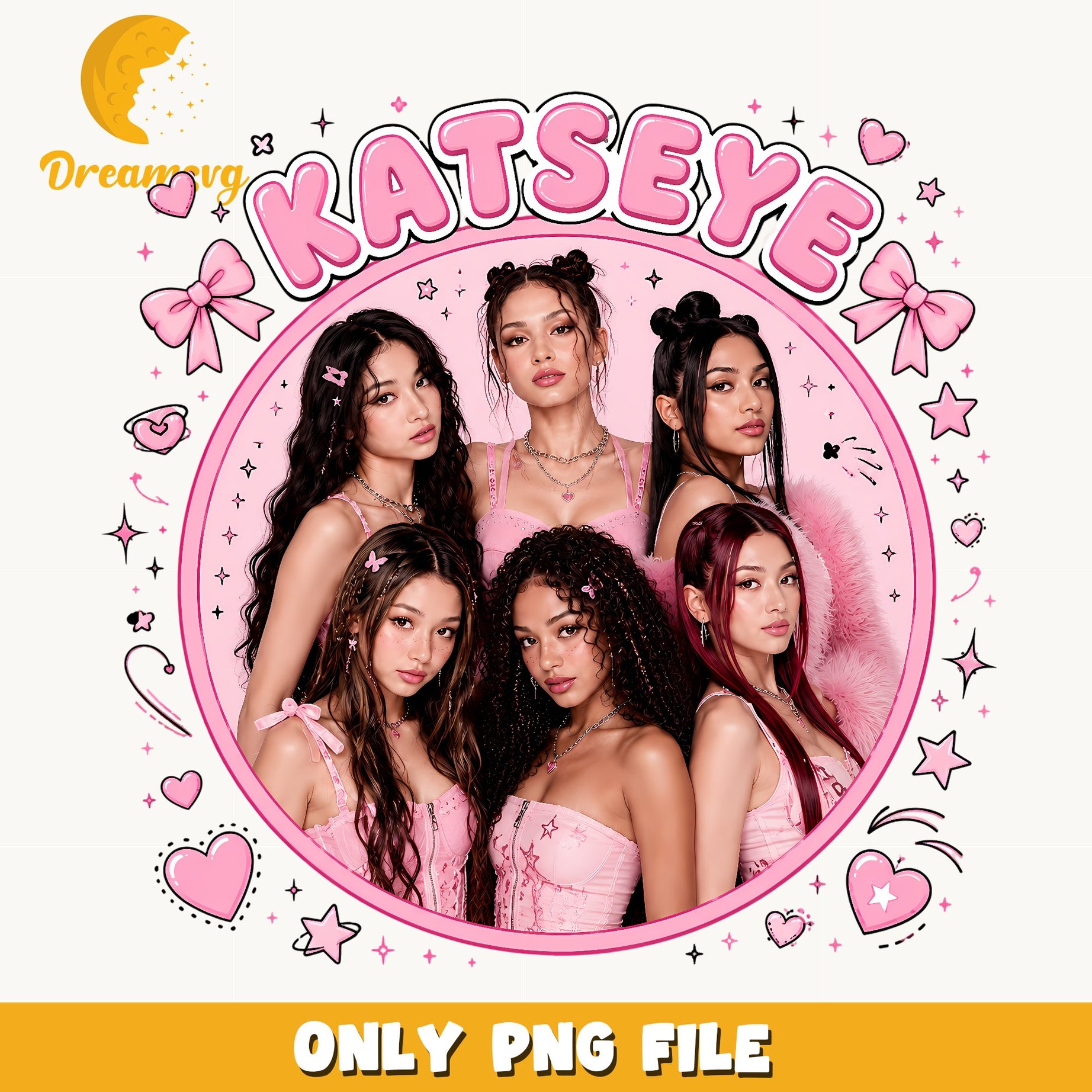Katseye Kpop Girl Group PNG, Katseye Band PNG, Music Fan PNG
