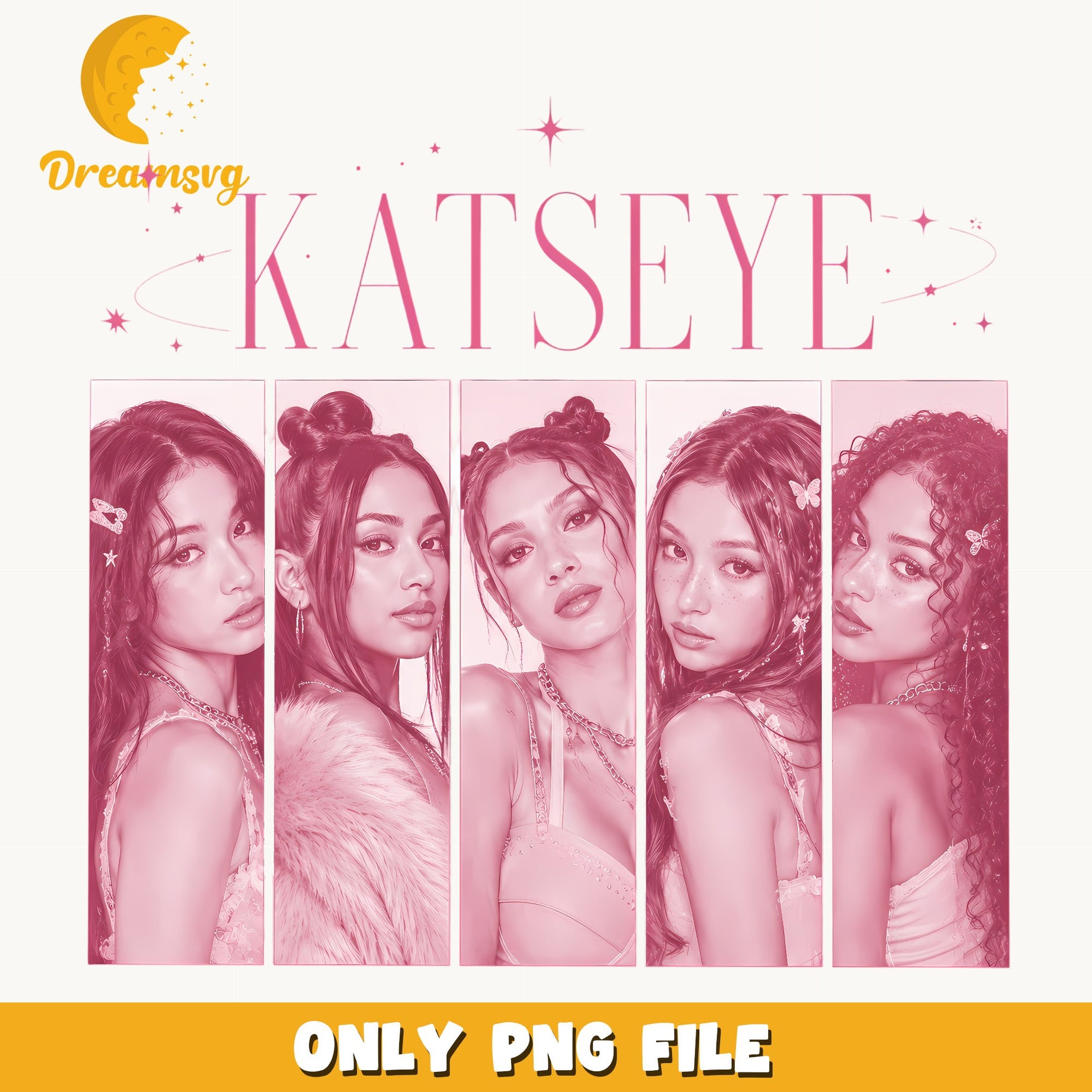 Katseye Kpop Girl Group PNG, Katseye Members PNG, Fan Art PNG