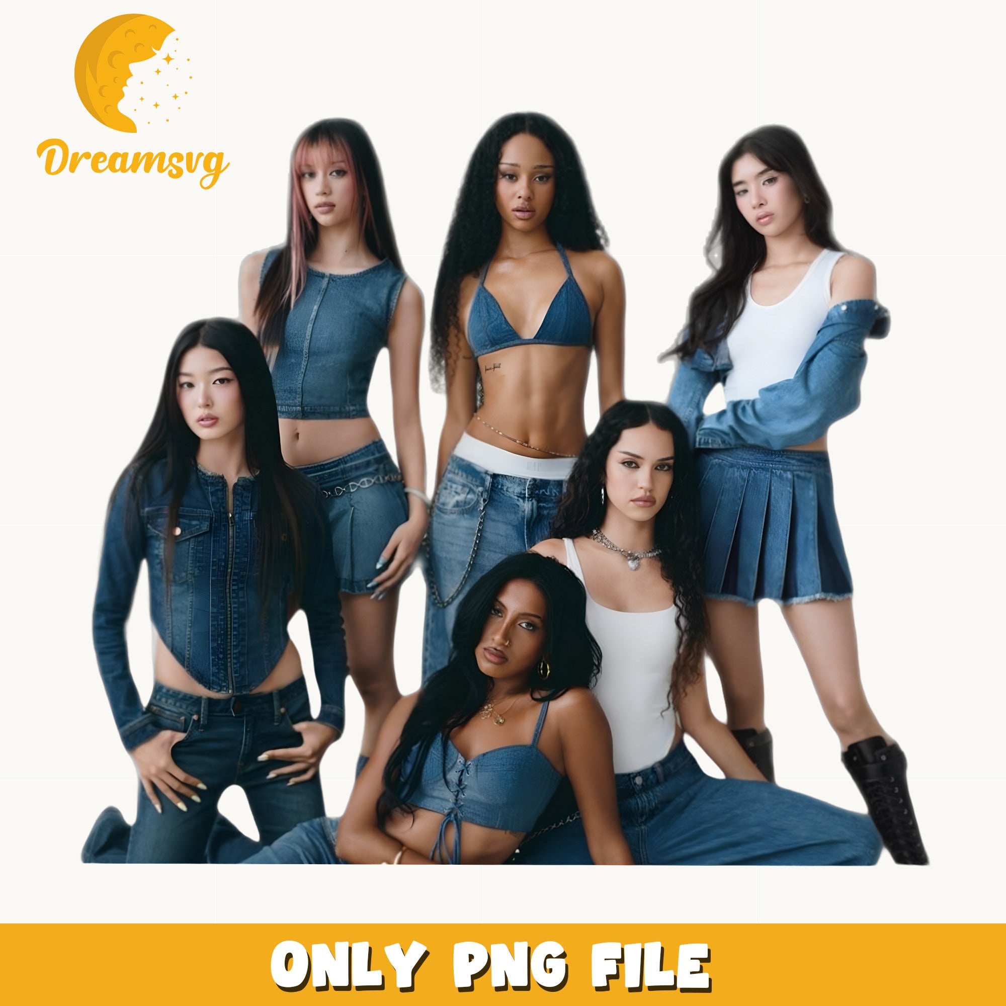 Katseye Kpop Girl Group PNG, Kpop Idol Fan Art PNG, Music Group PNG