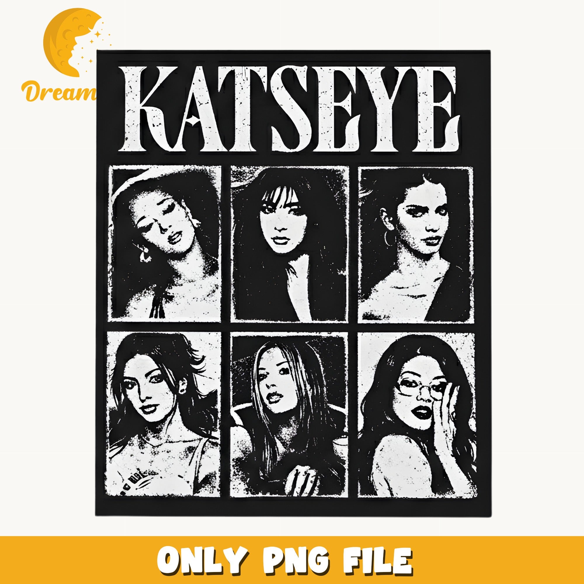 Katseye Kpop Girl Group Vintage PNG, Katseye Members PNG, Fan Gift PNG
