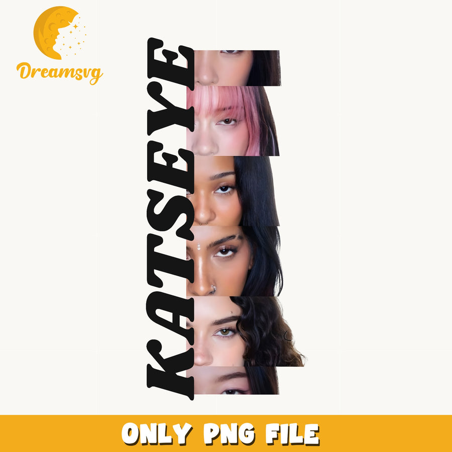 Katseye Members Face Strip PNG, Kpop Girl Band, Fan PNG