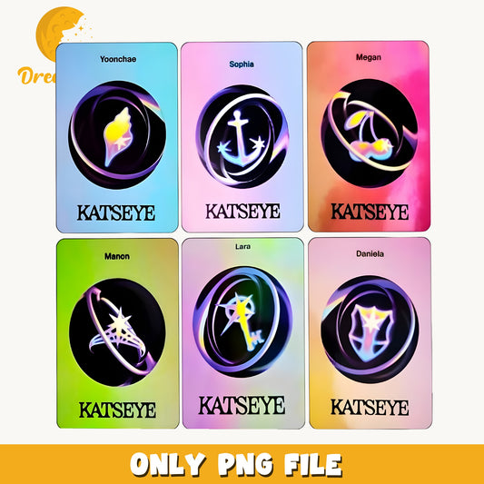 Katseye Photocard Bundle PNG, Kpop Members, Fan PNG