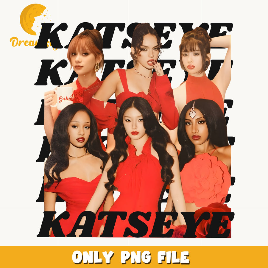 Katseye Red Rose Photo PNG, Kpop Group Members, Fan PNG