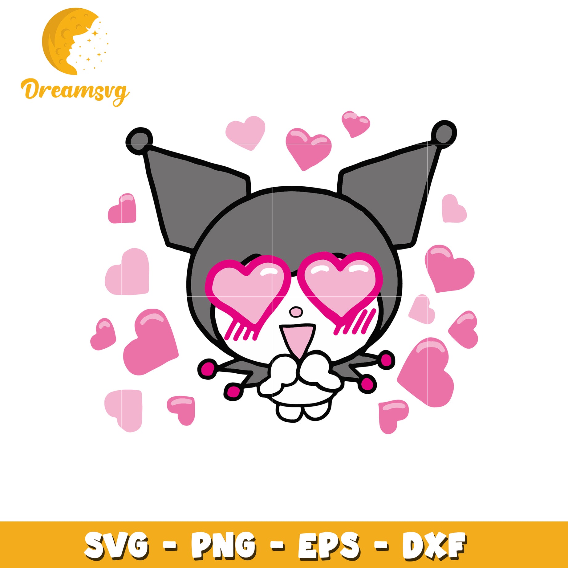 Kawaii Kuromi SVG PNG EPS DXF Cut File