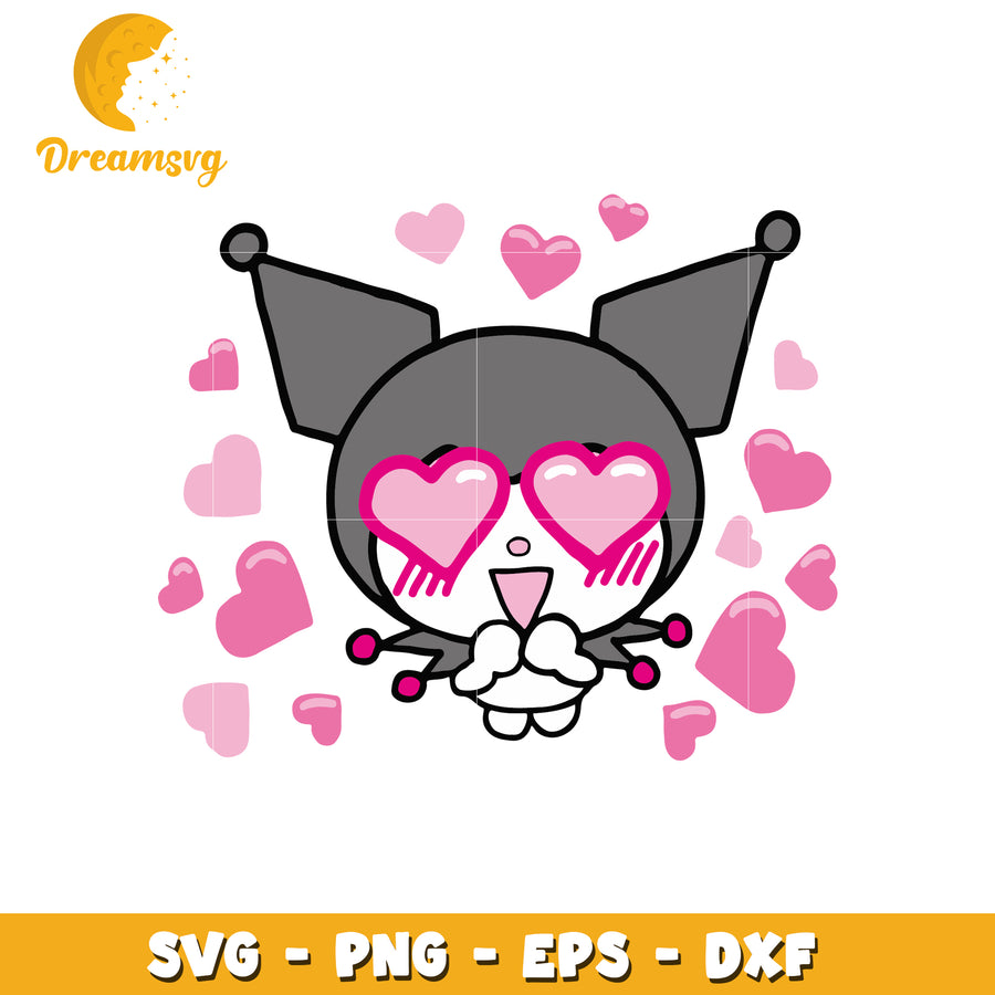 Kawaii Kuromi SVG PNG EPS DXF Cut File