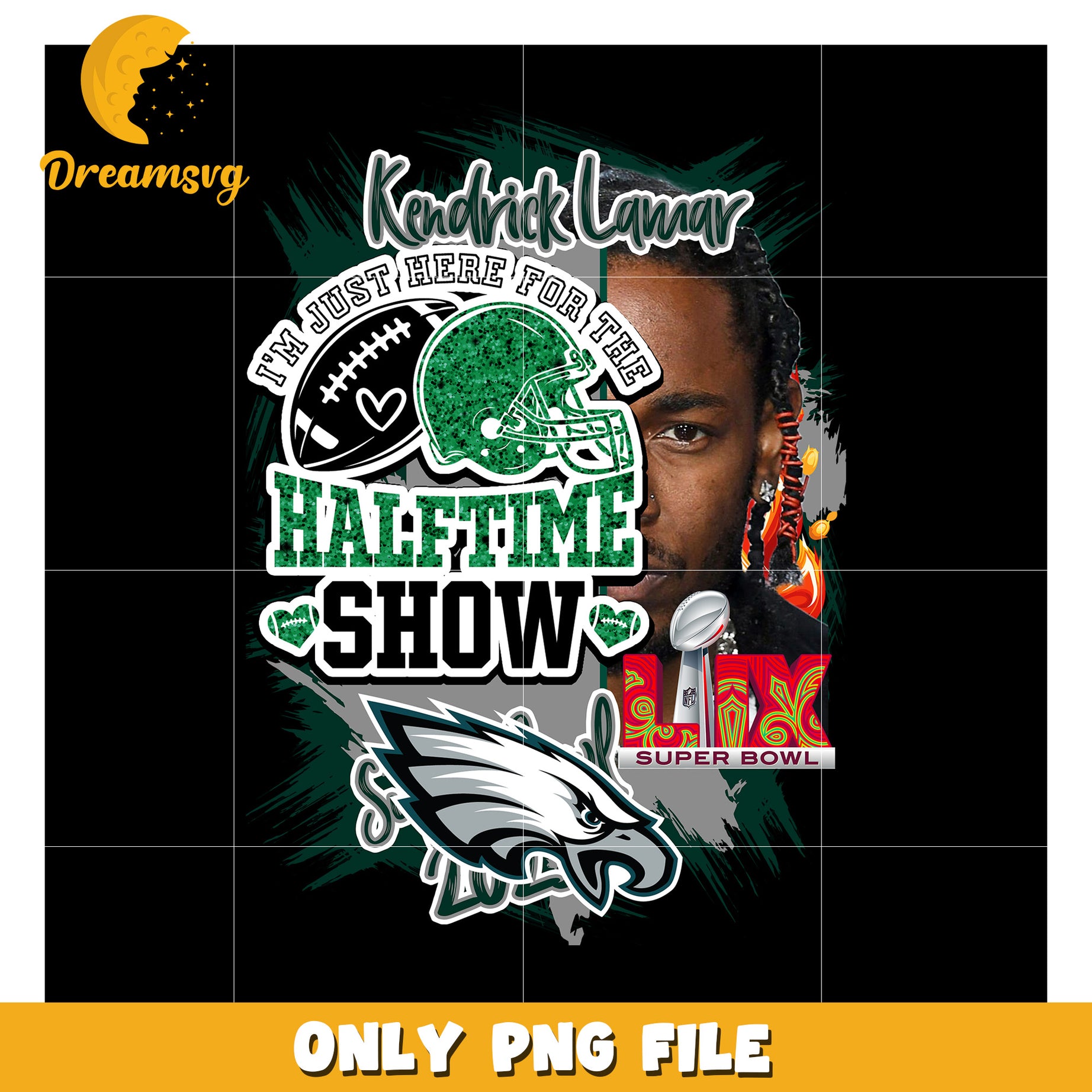 Kendrick Lamar Super Bowl Halftime Show PNG Design – DreamSVG Store