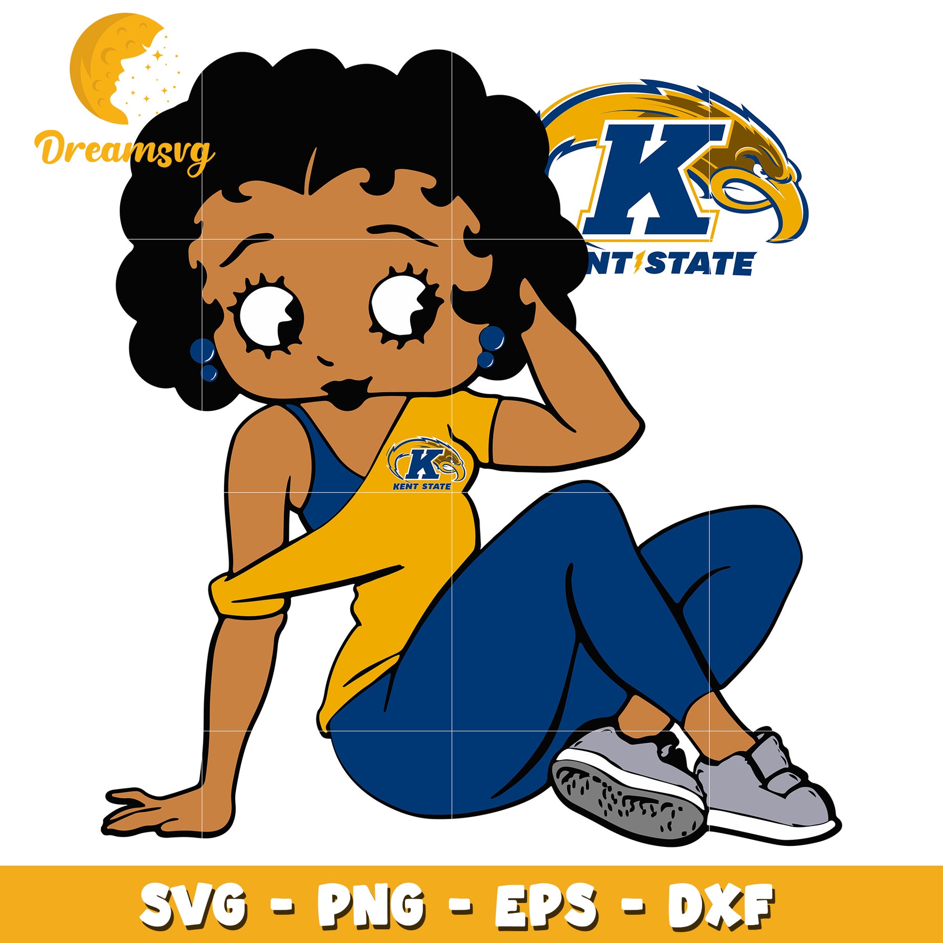 Kent State Betty Boop SVG PNG EPS DXF