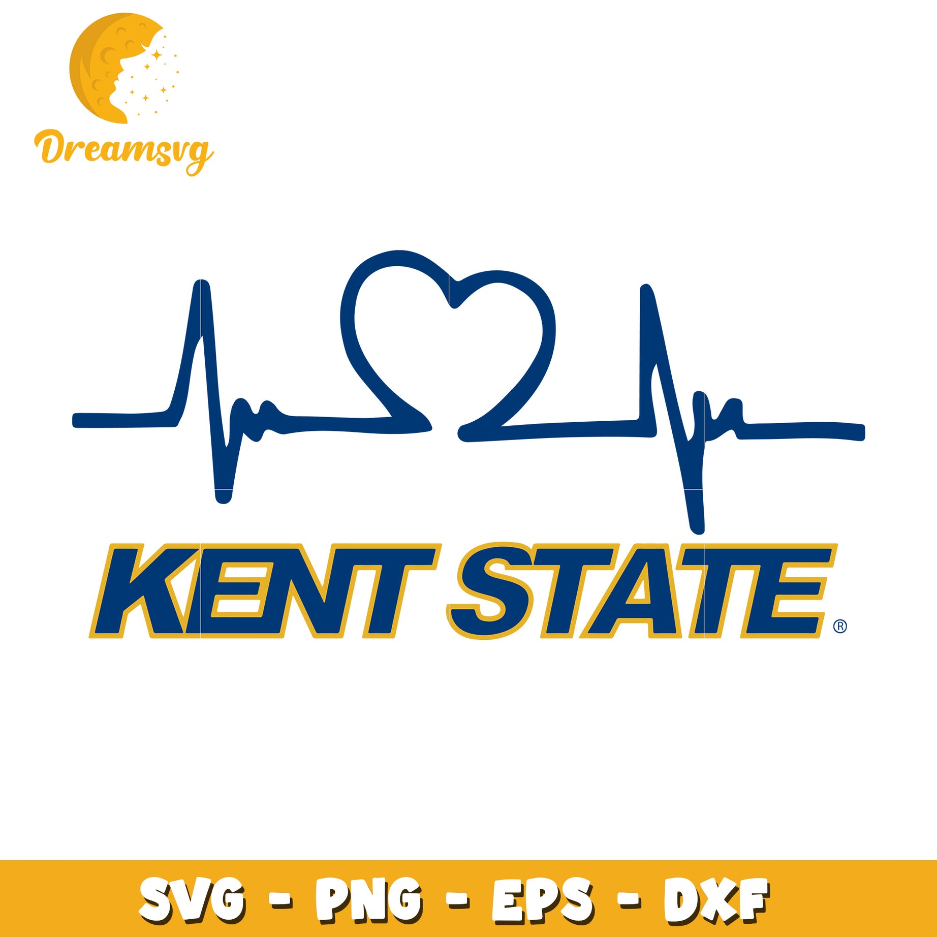 Kent State Heartbeat SVG Cut File