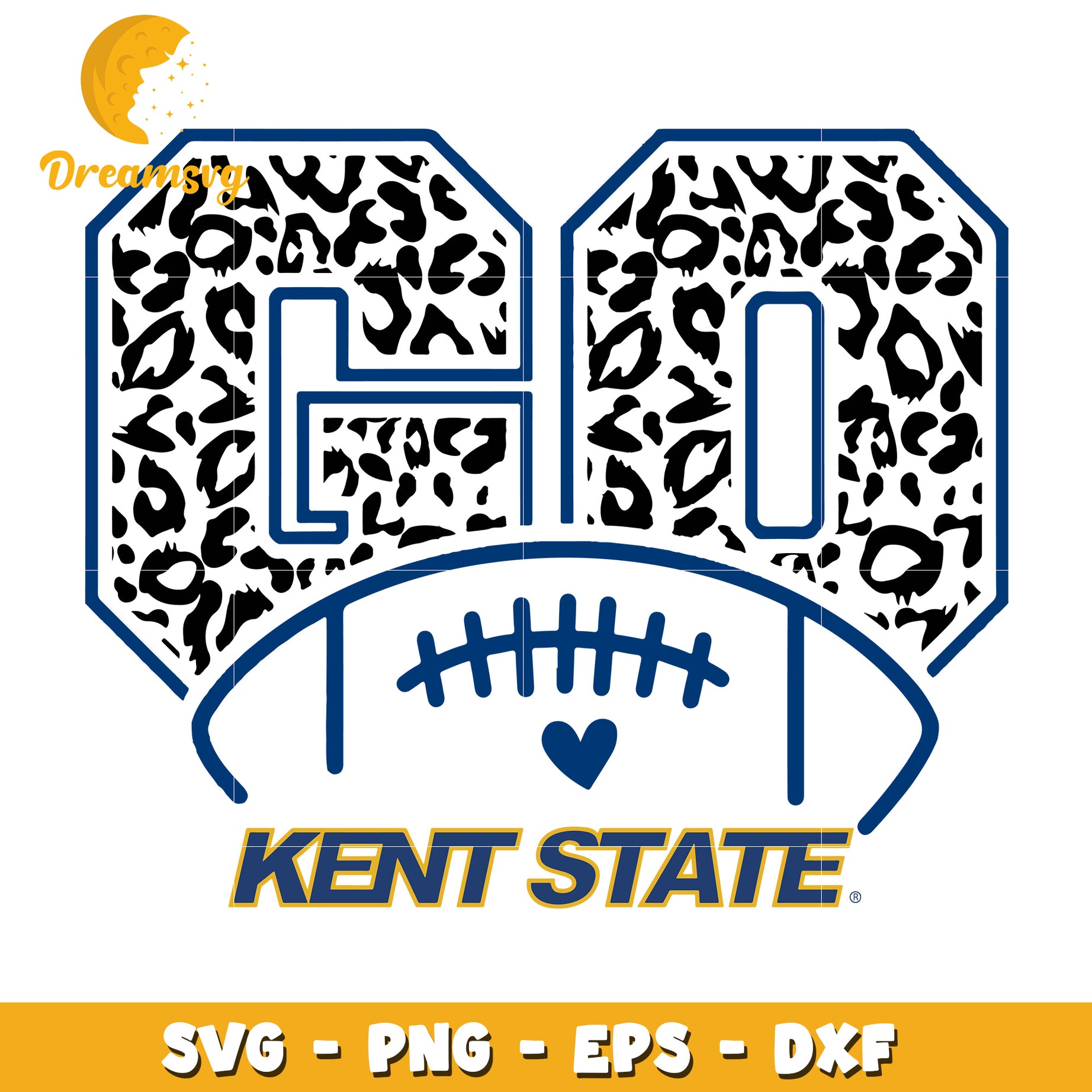 Kent State Leopard Print SVG Cut File