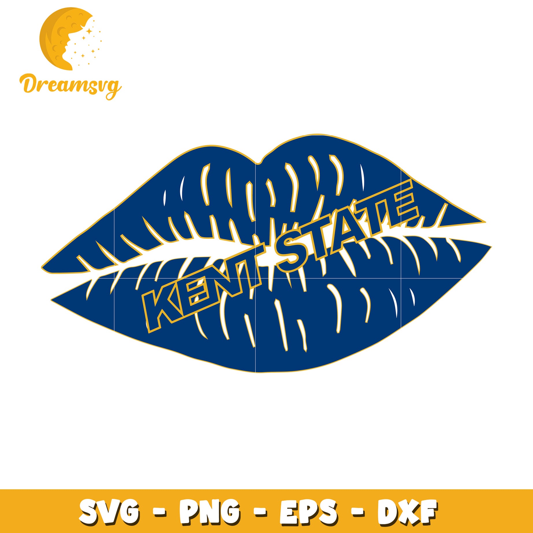 Kent State Lips SVG Cut File