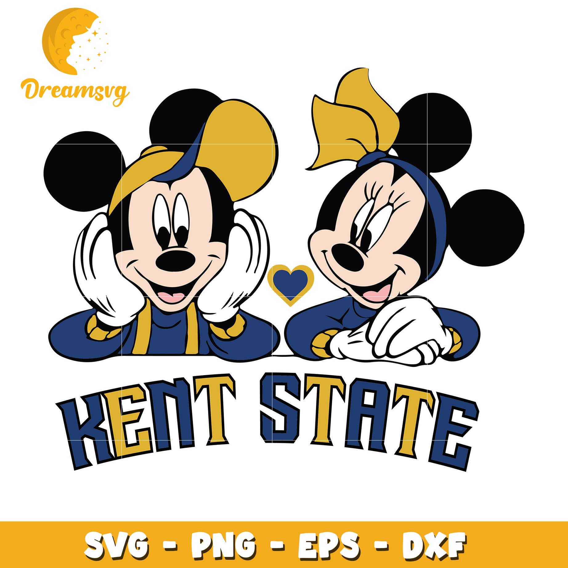 Kent State Mickey Minnie SVG PNG EPS DXF