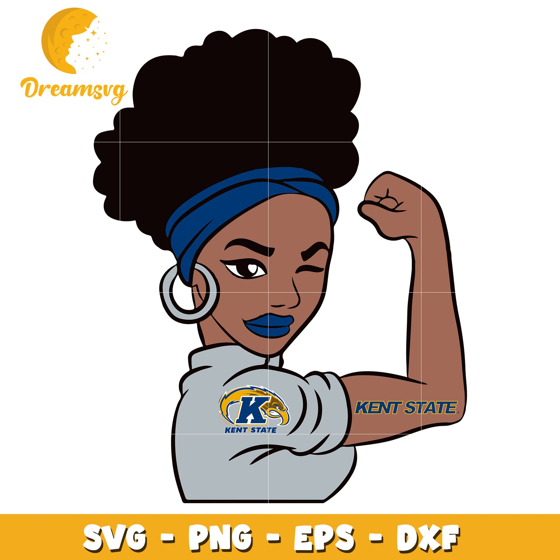 Kent State SVG PNG EPS DXF  Strong Woman