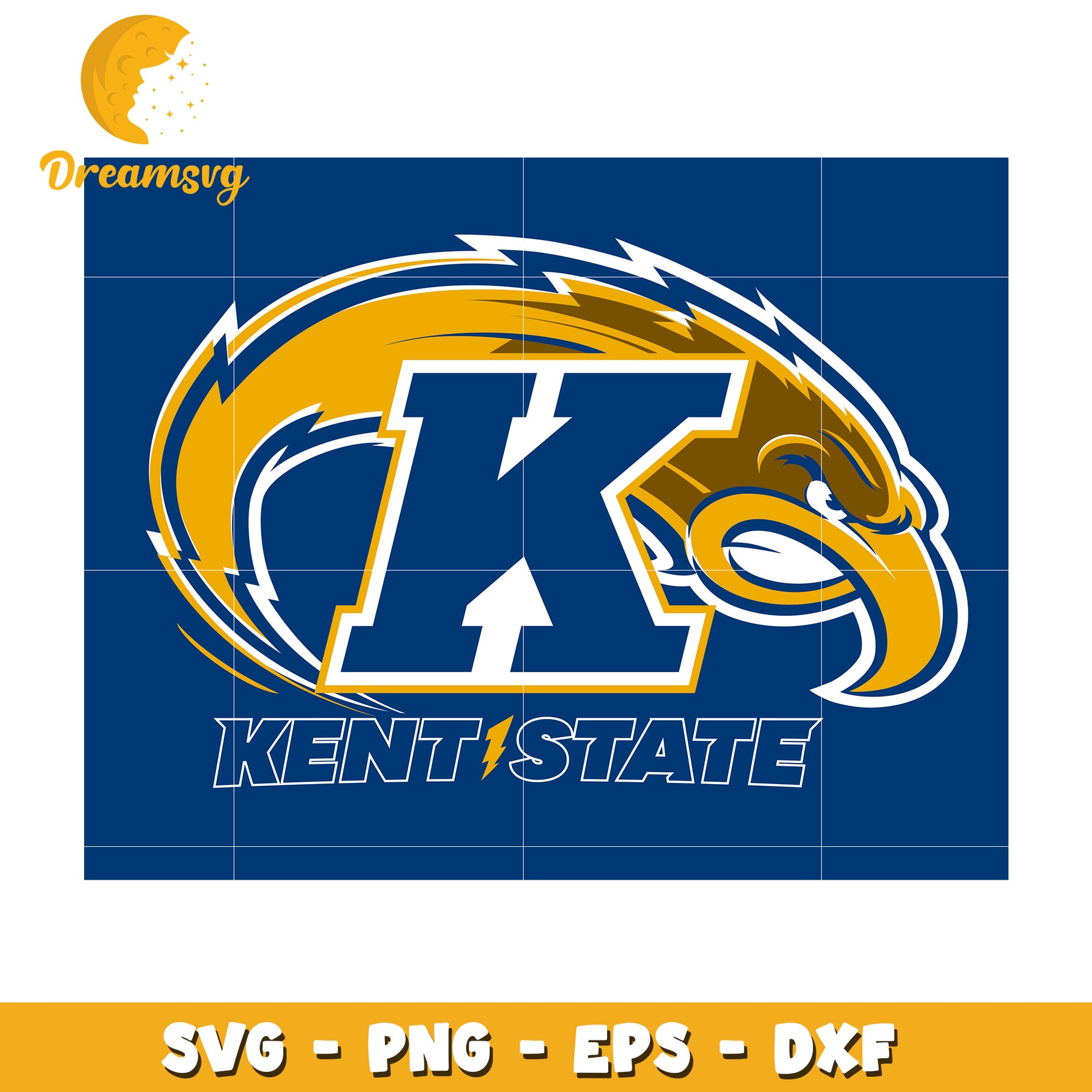 Kent State University Eagle Logo SVG File Download for Crafts