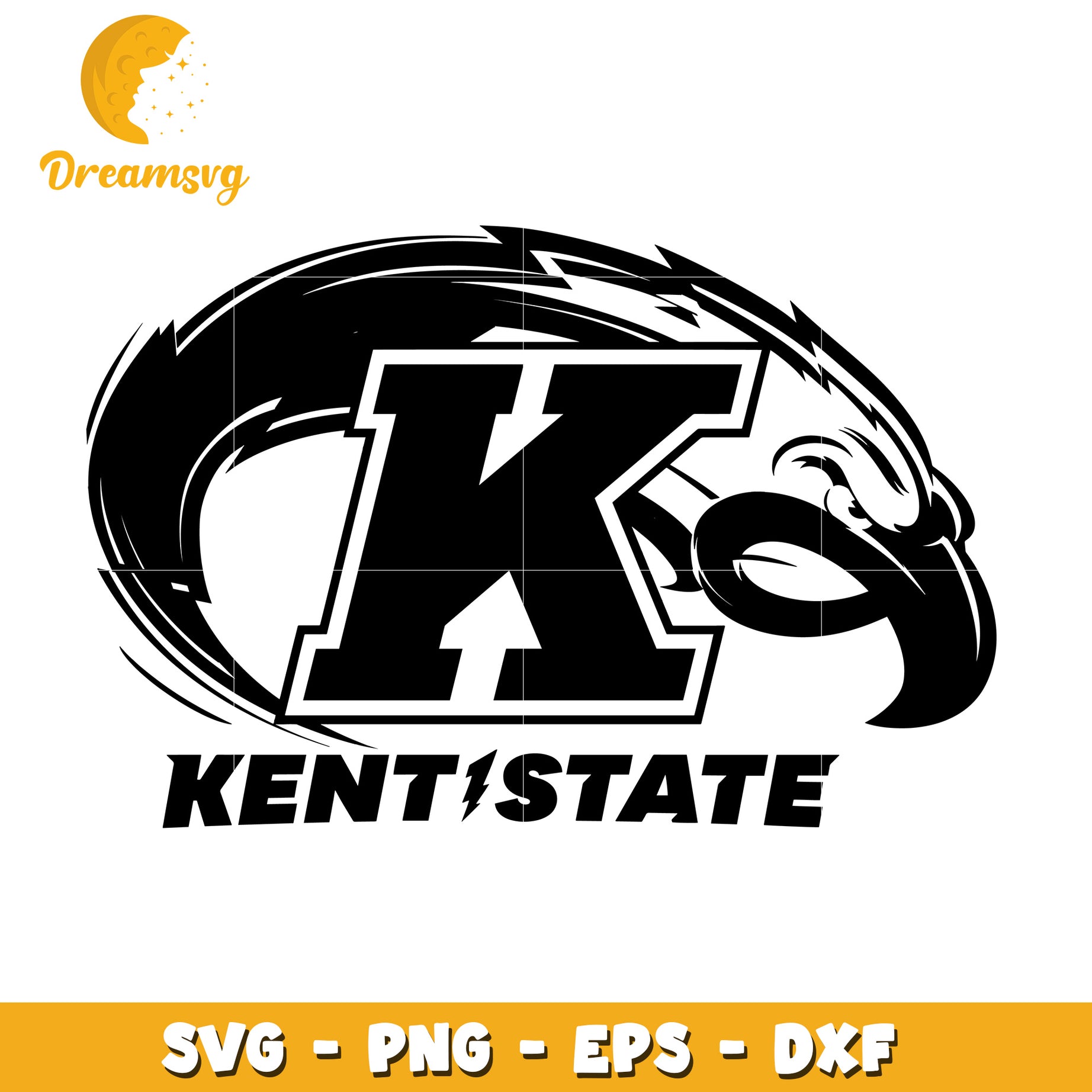 Kent State University Eagle Logo SVG File for Crafting Projects