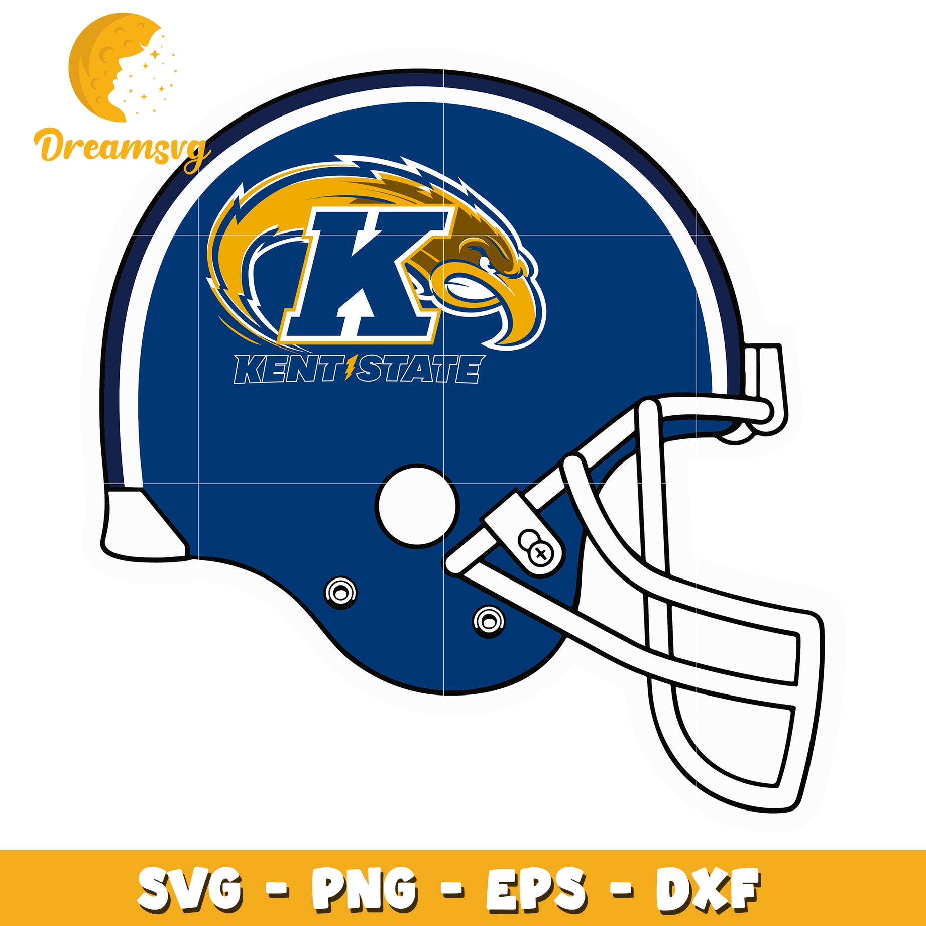 Kent State University Football Helmet SVG Cut File Design