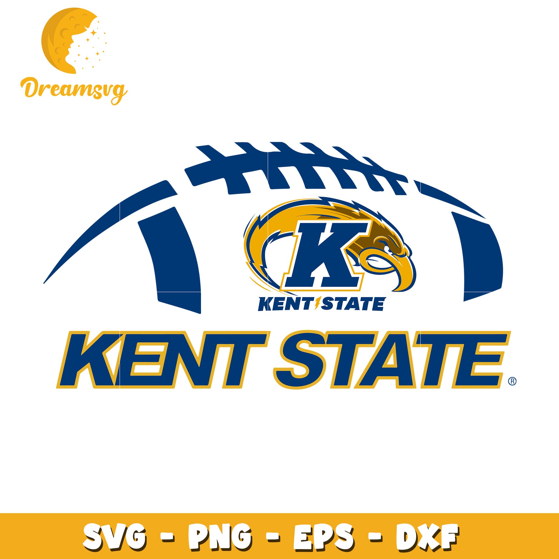 Kent State University Football SVG Logo for Crafting Projects