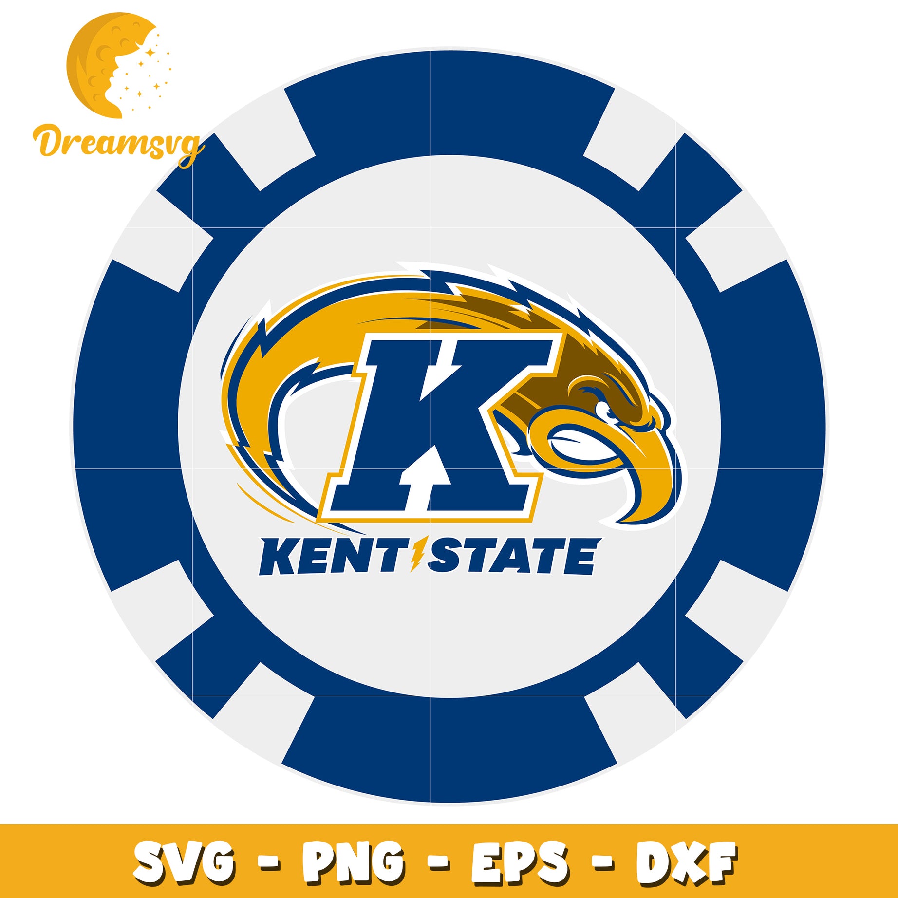 Kent State University Logo SVG Chip Design for Crafting Projects