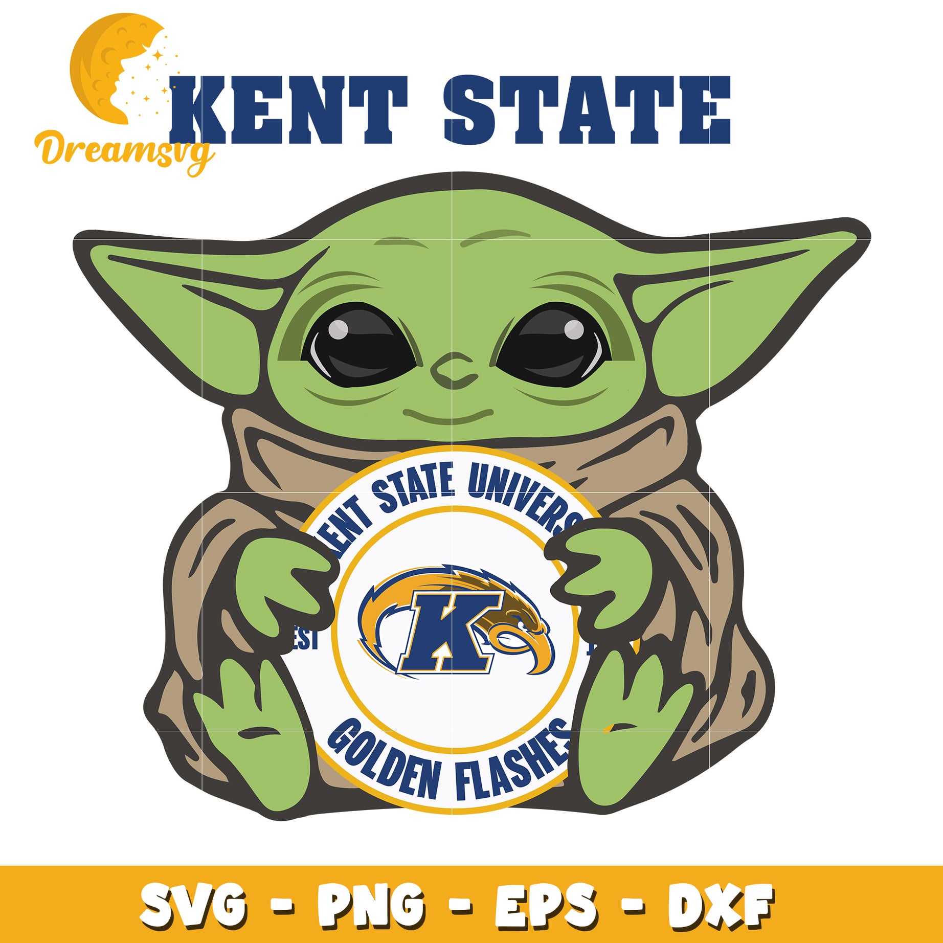 Kent State Yoda SVG PNG EPS DXF