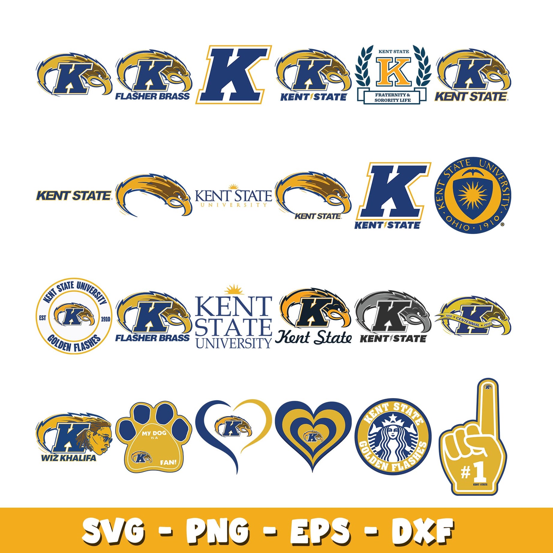Kent State Pattern Kent State Bundle svg, Kent State logo svg, ncaa svg – DreamSVG Store