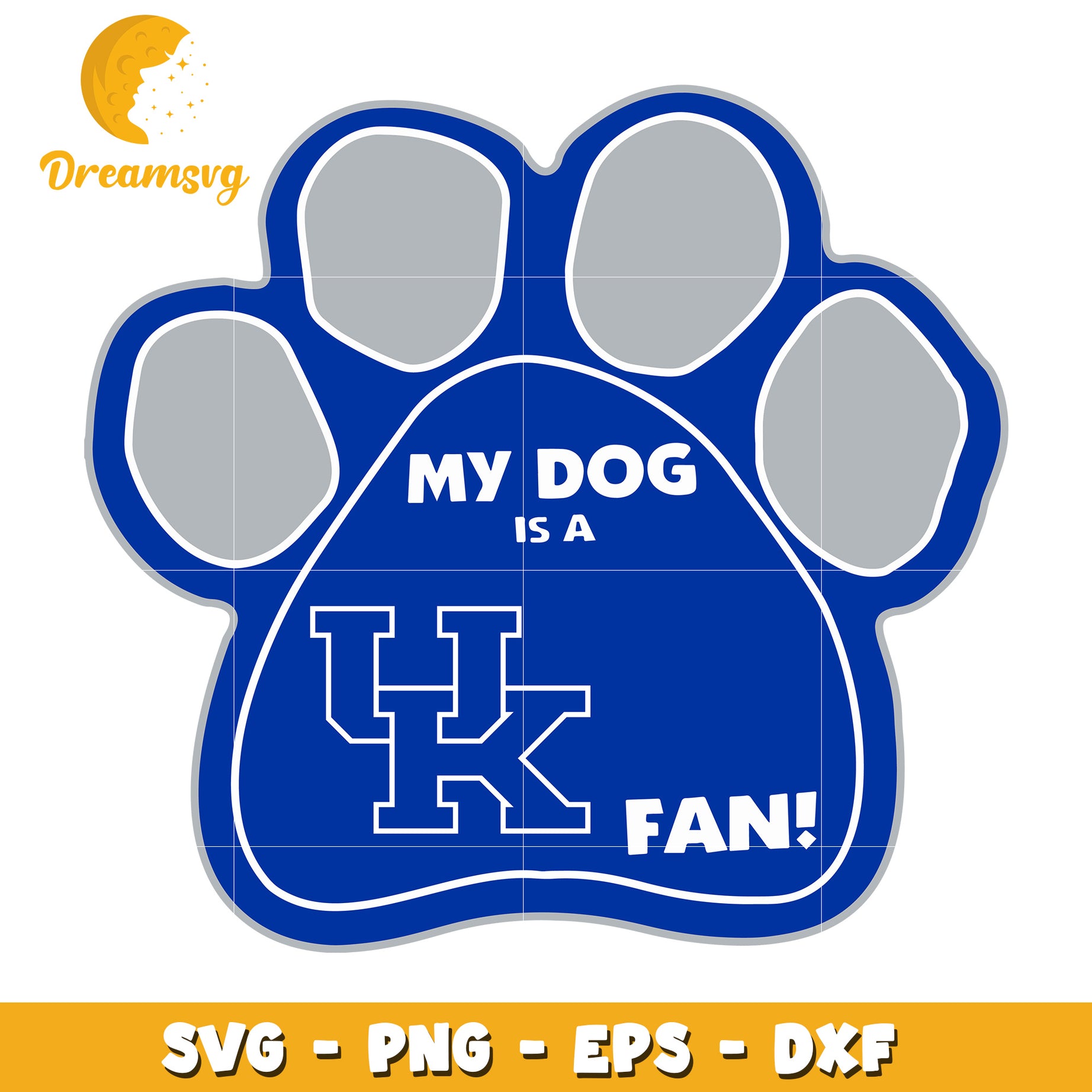 Kentucky Dog Paw Print SVG PNG EPS DXF