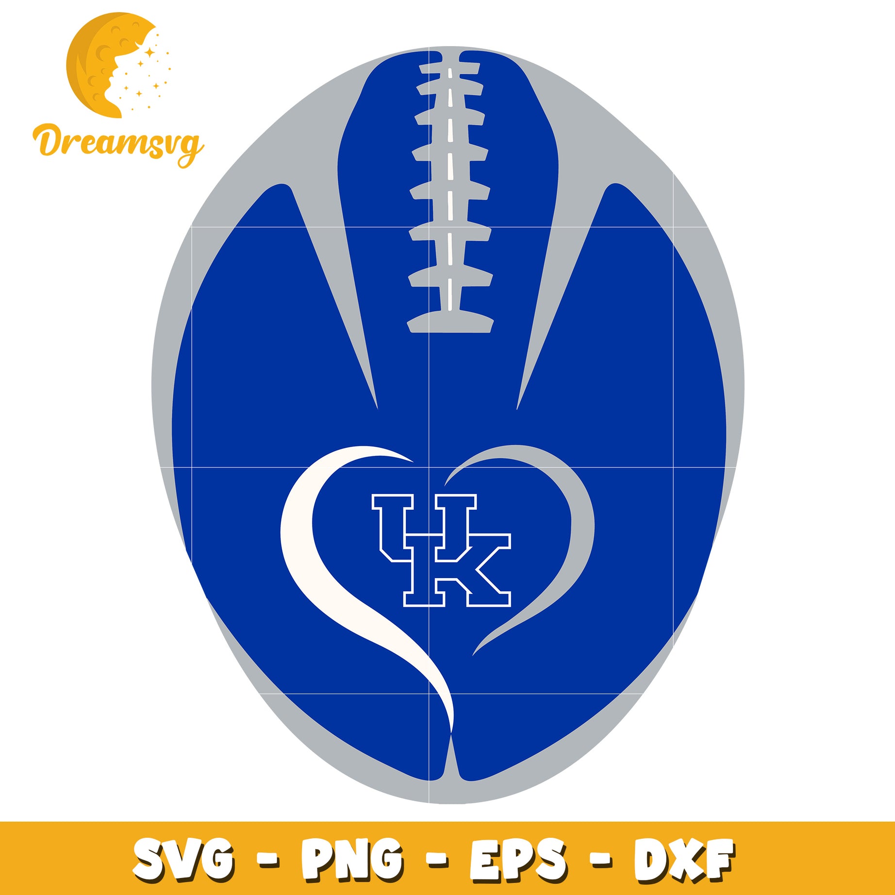 Kentucky Football Heart SVG Cut File