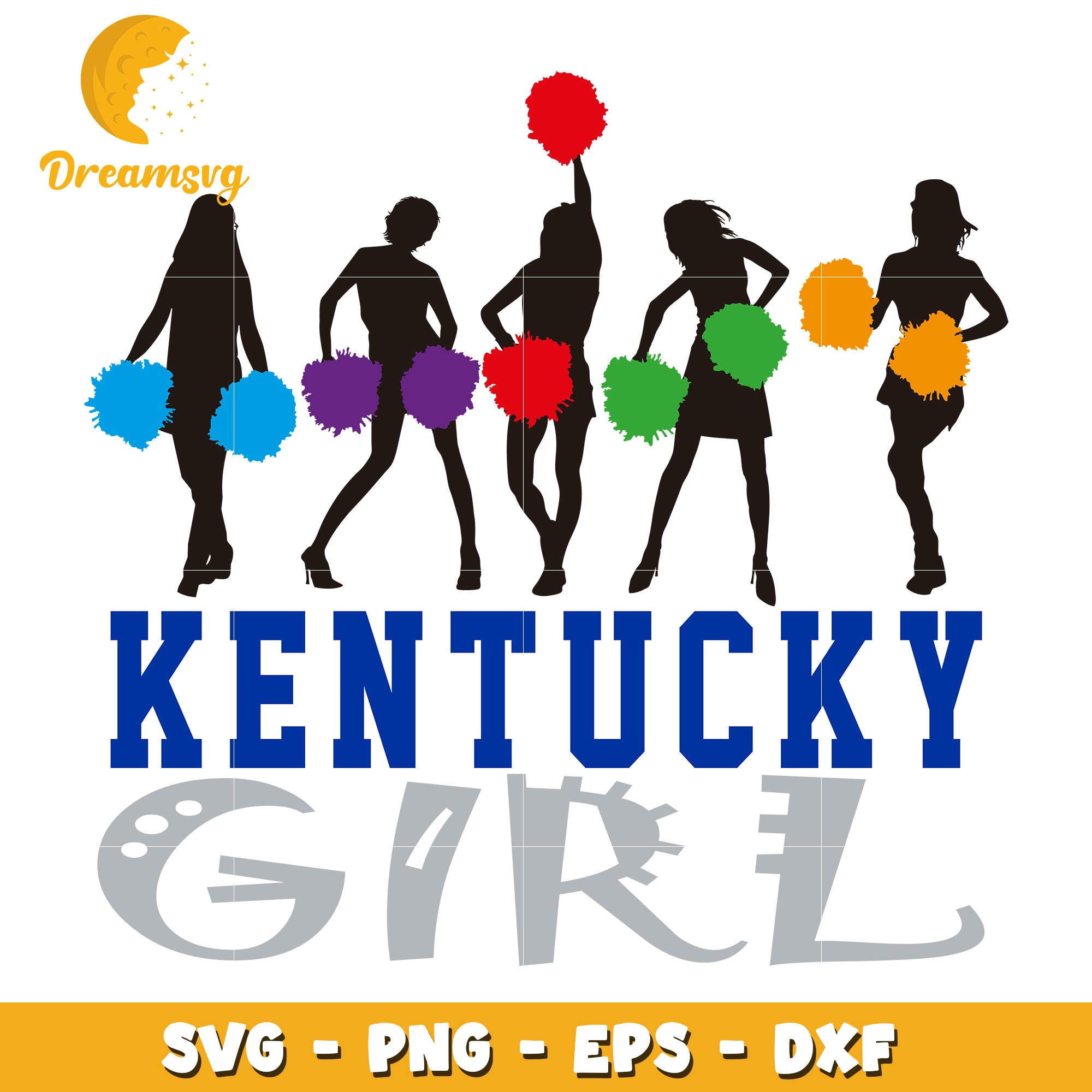 Kentucky Girl Cheerleaders SVG PNG EPS DXF